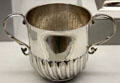Silver caudle cup by William Cowell Sr. of Boston at Metropolitan Museum of Art. New York, NY.
