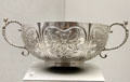 Silver two-handled bowl by Cornelius Kierstede of New York City at Metropolitan Museum of Art. New York, NY.