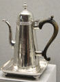 Silver coffeepot & salver by Charles Le Roux of New York City at Metropolitan Museum of Art. New York, NY.
