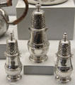 Set of silver caters by Adrian Bancker of New York City at Metropolitan Museum of Art. New York, NY.