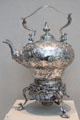 Rococo teakettle & stand by Benjamin Brewood II of London, England at Metropolitan Museum of Art. New York, NY.