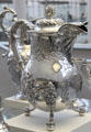Silver Rococo revival covered ewer by Frederick Marquand of New York City at Metropolitan Museum of Art. New York, NY.