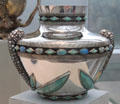Silver & precious stones vase by Tiffany & Co. of New York City at Metropolitan Museum of Art. New York, NY.