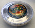 Silver, ivory & enamel covered bowl from Boston at Metropolitan Museum of Art. New York, NY.