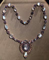 Moonstone necklace with pendant by Louis C. Tiffany of Tiffany & Co. at Metropolitan Museum of Art. New York, NY.