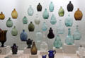 Collection of American blown-molded glass at Metropolitan Museum of Art. New York, NY.