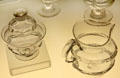 Glass pitcher & sugar bowl attrib. South Boston Flint Glass or Phoenix Glass Works of South Boston at Metropolitan Museum of Art. New York, NY.