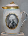 Chinese export porcelain toddy jug with painting of George Washington at Metropolitan Museum of Art. New York, NY.
