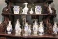Parian porcelain vases prob. United States Pottery Co. of Bennington, VT at Metropolitan Museum of Art. New York, NY.