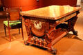 William H. Vanderbilt house library table & side chair by Herter Brothers at Metropolitan Museum of Art. New York, NY.