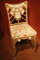 Mother-of-pearl inlaid side chair by Herter Brothers made for William H. Vanderbilt drawing room at Metropolitan Museum of Art. New York, NY.