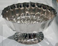 Silver bowl by Josef Hoffmann & made by Wiener Werkstätte at Cooper Hewett Museum. New York City, NY.