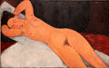 Nude painting by Amedeo Modigliani at Guggenheim Museum. New York City, NY.