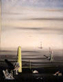 Sun in Its Jewel Case painting by Yves Tanguy at Guggenheim Museum. New York City, NY.