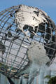 Unisphere details at Flushing Meadows World's Fair site. Brooklyn, NY.