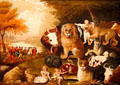 Peaceable Kingdom painting by Edward Hicks at Brooklyn Museum. Brooklyn, NY.