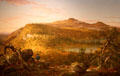 View of Two Lakes & Mountain House, Catskill Mountains, Morning painting by Thomas Cole at Brooklyn Museum. Brooklyn, NY.
