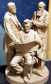 Council of War plaster sculpture showing Lincoln, Grant & Stanton by John Rogers at Brooklyn Museum. Brooklyn, NY.
