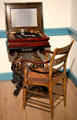 Mahogany veneer dressing table from New York in Jan Martense Schenck House at Brooklyn Museum. Brooklyn, NY