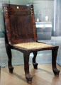 Egyptian wood & ivory chair at Brooklyn Museum. Brooklyn, NY
