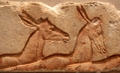 Egyptian limestone scene of antelopes originally from Amarna at Brooklyn Museum. Brooklyn, NY.