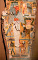 Egyptian painted coffin interior probably from Thebes at Brooklyn Museum. Brooklyn, NY.