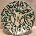 Ceramic plate from Iran at Brooklyn Museum. Brooklyn, NY.
