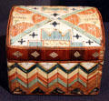 Micmac porcupine quill box from Northeastern USA at Brooklyn Museum. Brooklyn, NY