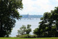 View from Conference House across Raritan Bay. Staten Island, NY.