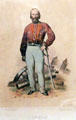 Print of Giuseppe Garibaldi in uniform at Garibaldi-Meucci Museum. Staten Island, NY.