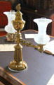 Double Argand lamp on library table at Lindenwald. Kinderhook, NY.