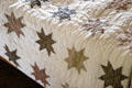 Bedroom quilt with stars in Layton Home at Old Bethpage Village. Old Bethpage, NY.