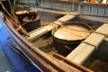 Barrel to feed out harpoon rope on Daisy Whaleboat at Whaling Museum. Cold Spring Harbor, NY.