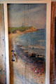Lighthouse & shore scene painted on door by Annie Cooper Boyd at Boyd House museum. Sag Harbor, NY.
