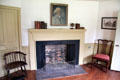 Front room with portrait of H.P. Dering over fireplace at Custom House Museum. Sag Harbor, NY.