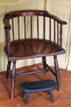 Windsor-style captain's chair & foot stool at Custom House Museum. Sag Harbor, NY.