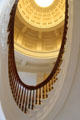 Oval staircase with coffered ceiling & skylight at Sag Harbor Whaling Museum. Sag Harbor, NY.