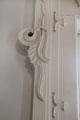 Decorative plaster work with seahorse features at Sag Harbor Whaling Museum. Sag Harbor, NY.