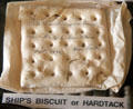 Ship's biscuit or hardtack at Sag Harbor Whaling Museum. Sag Harbor, NY.