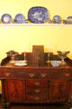 Sideboard with knife box & porcelain collection at Home Sweet Home Museum. East Hampton, NY.