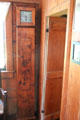 Rustic tall clock case at Home Sweet Home Museum. East Hampton, NY.