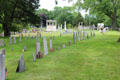 View of old tombstones in South End Burying Grounds. East Hampton, NY.