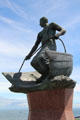 Remembrance monument for fishermen lost at sea at Montauk Lighthouse. Montauk, NY.