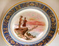 Plate from Montauk Manor opening celebration at Thomas Halsey Homestead at Montauk Lighthouse museum. Montauk, NY.