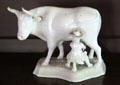 Ceramic figurine of cow being milked at Thomas Halsey Homestead. South Hampton, NY.