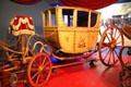 Berlin coach from Prussia at carriage collection of Long Island Museum. Stony Brook, NY
