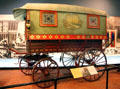 Gypsy wagon from New England at carriage collection of Long Island Museum. Stony Brook, NY.
