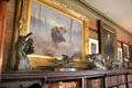 Sculptures & paintings in library at Roosevelt's House Sagamore Hill NHS. Cove Neck, NY.