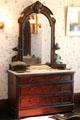 Dresser with mirror in guest room at Roosevelt's House Sagamore Hill NHS. Cove Neck, NY.