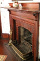 Fireplace in guest room at Roosevelt's House Sagamore Hill NHS. Cove Neck, NY.